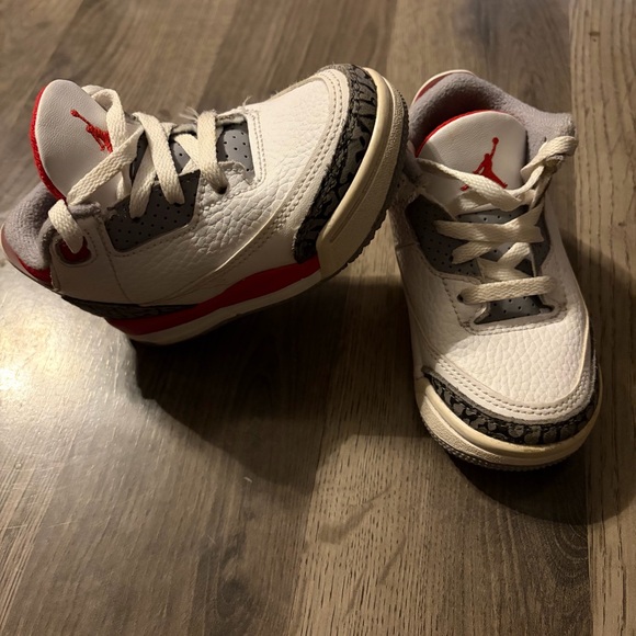 Jordan Other - Nike Air Jordan 3 Retro TD 'Fire Red' toddler sneakers sz 6c